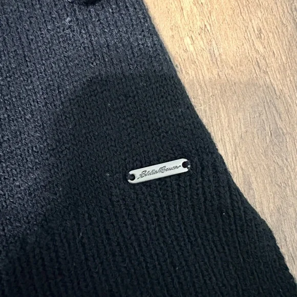 Eddie Bauer Fair Isle Sweater Womens M Medium Black Nordic Winter Pullover - Picture 4 of 5